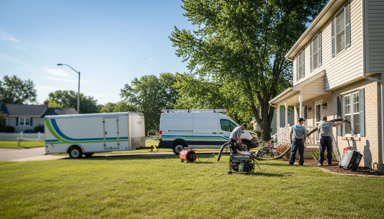 Flooded Basement Restoration And Cleanup With Repair in Cedarville, IL near me